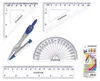 Set di geometria per la scuola con compasso Anteprima dell’immagine prodotto 1