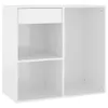 The Living Store Kosmetikschrank Hochglanz-Weiß 80x40x75 cm Produktbild-Vorschau 3