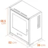An isometric line drawing of a bioethanol fireplace. Náhled obrázku produktu
