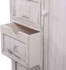 A close-up view of a white wooden chest of drawers with one drawer partially open. Náhled obrázku produktu