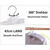 Kleiderbügel, 10 Stück 43cm Weiß Kleiderbügel aus Satin, Produktbild-Vorschau 5
