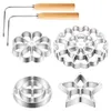 6 Stück Bunuelos Form Rosetteneisen Aluminium mit Holzgriff Produktbild-Vorschau 1