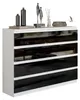 Commode blanc mat / noir brillant à 8 tiroirs – Buffet Voir les images du produit 1