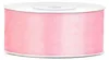 A roll of pink satin ribbon on a white spool. Podgląd zdjęcia produktu