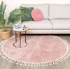 Volero - Teppich Hochflor Rund - Lofty Fringe Rosa - Ø 100 Produktbild-Vorschau 7