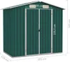 vidaXL Szopa ogrodowa zielona 205x129x183 cm stal Podgląd zdjęcia produktu 13
