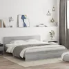 CLORIS Bettgestell mit Kopfteil Grau Sonoma 200x200 cm - Produktbild-Vorschau 1
