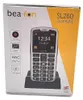 The image shows the retail packaging of a Beafon SL260 Silverline mobile phone, with the phone itself prominently displayed on the front. Produktbild-Vorschau