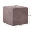 Hocker Neville rosa aus Matt Samt, würfelförmig, 40x40x41 Produktbild-Vorschau 2