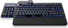 A black mechanical keyboard with blue backlighting and a detached numpad. Anteprima dell’immagine prodotto