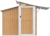 vidaXL Geräteschuppen Braun 270x130x208,5 cm Verzinkter Produktbild-Vorschau 3