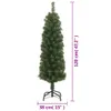 Úzký umělý vánoční stromek se stojanem zelený 120 cm PVC Náhled obrázku produktu 6