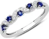 585er Weißgold Ring Diamanten Saphire Unique DR0422 Produktbild-Vorschau 1