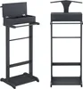 Two views of a gray valet stand against a white background. Produktbild-Vorschau