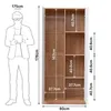 MinteLiv Kleiderschrank 2-türig Weiß/Eiche-Optik 49 cm Produktbild-Vorschau 4