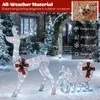 COSTWAY Verlichte rendier met slee, kerstfiguur, Productafbeelding-voorbeeld 5