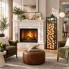 Ikodm Holzregal für Kamin mit Ablage und 3 Höhen, 45 × 32 × Produktbild-Vorschau 10