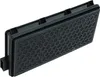 A black air filter with a honeycomb pattern inside a black plastic frame. Produktbild-Vorschau