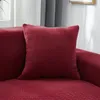 (Vínově červená) Potah na pohovku ve tvaru L, elastický Náhled obrázku produktu 6
