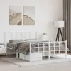 The Living Store Bettgestell mit Kopf- und Fußteil Metall Produktbild-Vorschau 4