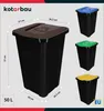 KOTARBAU® Poubelle avec couvercle Set de 4 poubelles Jaune Voir les images du produit 3