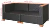 vidaXL Záhradná pohovka Poly Rattan Black Náhľad obrázku produktu 8