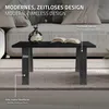 A black coffee table with a book and vase on it, placed on a rug in a living room setting. Náhled obrázku produktu