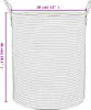 vidaXL Panier de rangement beige et blanc Ø38x46 cm Coton Voir les images du produit 8