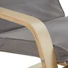 Homestyle4u Relaxační křeslo šňůra tmavě šedá s podnožkou Náhled obrázku produktu 6