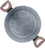 A top-down view of a speckled gray pot with wooden handles against a white background. Náhľad obrázku produktu