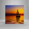 Bilder auf glas - Boot Sonnenuntergang Landschaft - 50x50cm Produktbild-Vorschau 3