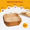 100 Blatt Backpapier für die Heißluftfritteuse, 20 x 20 cm Produktbild-Vorschau 2