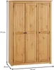 Kleiderschrank CANCUN - Massiver 3-türiger Produktbild-Vorschau 9