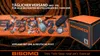 A marketing image for a bicycle parts shop, featuring various bicycle parts and a branded box. Produktbild-Vorschau