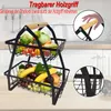 UISEBRT Obstkorb 2 Stöckig Obst Etagere Obstschale Metall Produktbild-Vorschau 13