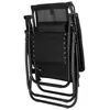 A folded black lounge chair is shown against a white background. Anteprima dell’immagine prodotto