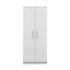 A white two-door wardrobe with silver handles is shown against a white background. Produktbild-Vorschau