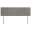vidaXL Kopfteil mit Ohren Hellgrau 147x16x78/88 cm Samt Produktbild-Vorschau 3