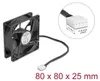 Delock Axiallüfter 12 V DC, 80 x 80 x 25 mm schwarz Produktbild-Vorschau 4