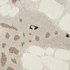 Kinderzimmer Babyzimmer Teppich Giraffenmuster Creme Rund Produktbild-Vorschau 5