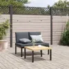 vidaXL Gartenbank mit Kissen Schwarz Aluminium Produktbild-Vorschau 2