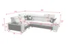 Ecksofa L-Form Eckcouch MELODIE II mit Schlaffunktion BRAUN Produktbild-Vorschau 5