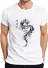 Camiseta para hombre, blanca, talla L, con diseño de dragón Vista previa de la imagen del producto 7