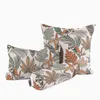 SCHÖNER LEBEN. Kissenhülle Retro Blätter Blumen weiß orange Produktbild-Vorschau 2