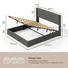 Letto imbottito BEALIFE 180x200 cm con rete a doghe e letto Anteprima dell’immagine prodotto 4