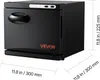 A black VEVOR towel warmer with dimensions indicated. Produktbild-Vorschau
