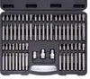 A set of Torx bits and sockets neatly arranged in a black plastic case. Produktbild-Vorschau