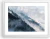 Gerahmtes Poster - Weißer Rahmen - Berge Nebel Bäume - Produktbild-Vorschau 1