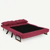 A red sofa bed is shown against a white background. Náhled obrázku produktu