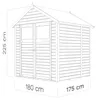 WOODTEX Naturbelassen 180 x 174 cm Gartenhaus Sylta 2, 14 Produktbild-Vorschau 11